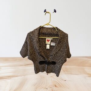 Derek Heart Brown Kids Sweater with Bow